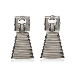Orecchini di cristallo in argento sterling Butler & Wilson degli anni '80