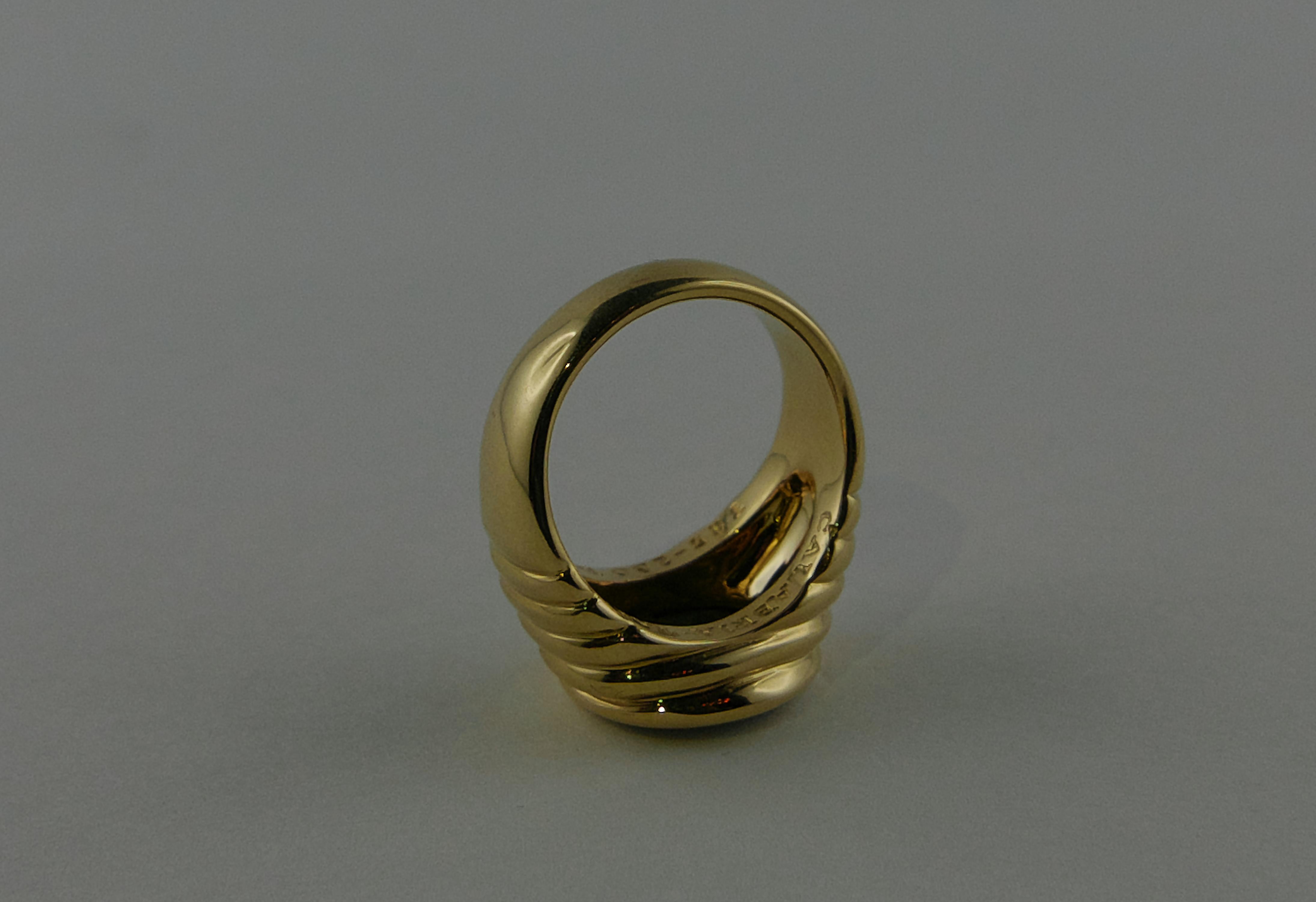 Women's or Men's 1980s Bvlgari “Monete” Yellow Gold Ring