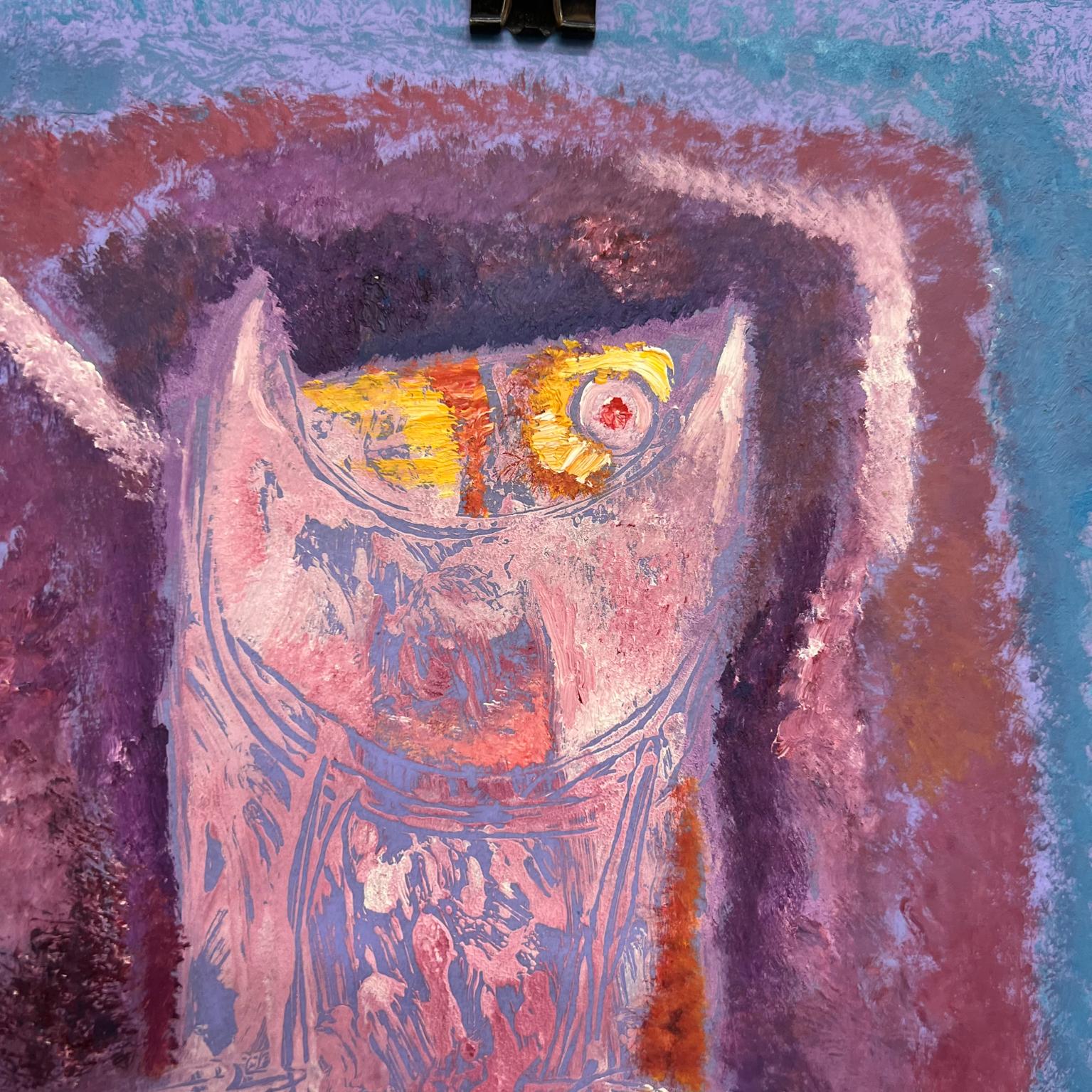1980s Bryron Gálvez Abstract Art Pastel on Paper Mexico For Sale 5