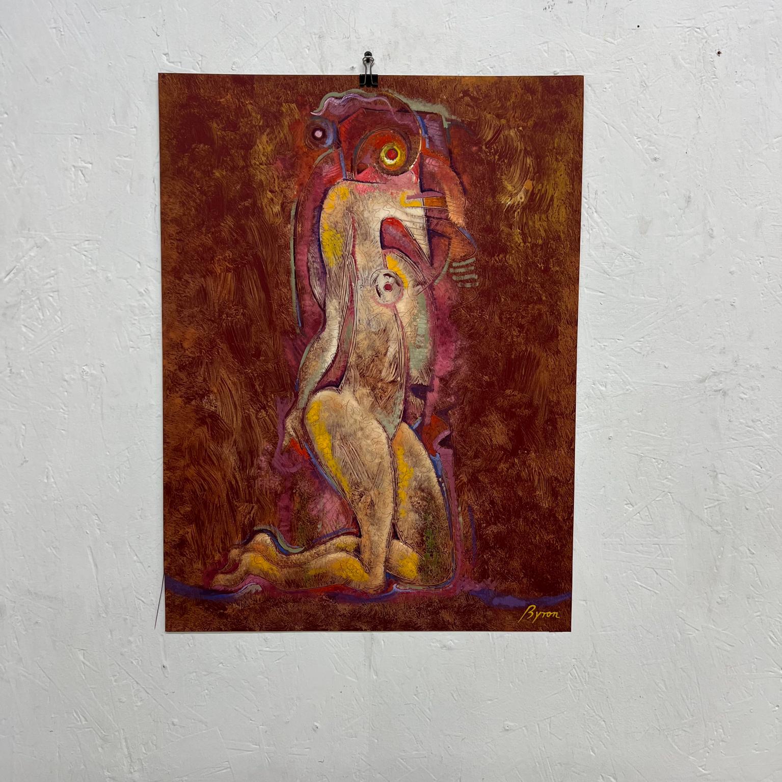1980s Byron Gálvez Mexican Modernism Artwork Abstract Nude Mixed Media
17.75 x 23.75
Signed art
Preowned unrestored vintage condition art
See all images provided.

 