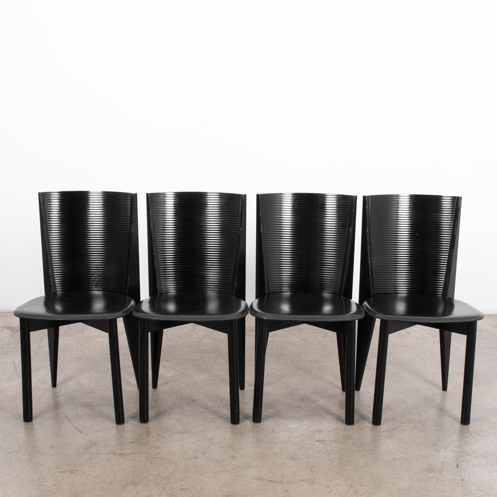 Late 20th Century 1980s Calligaris Dining Chairs, Set of Four