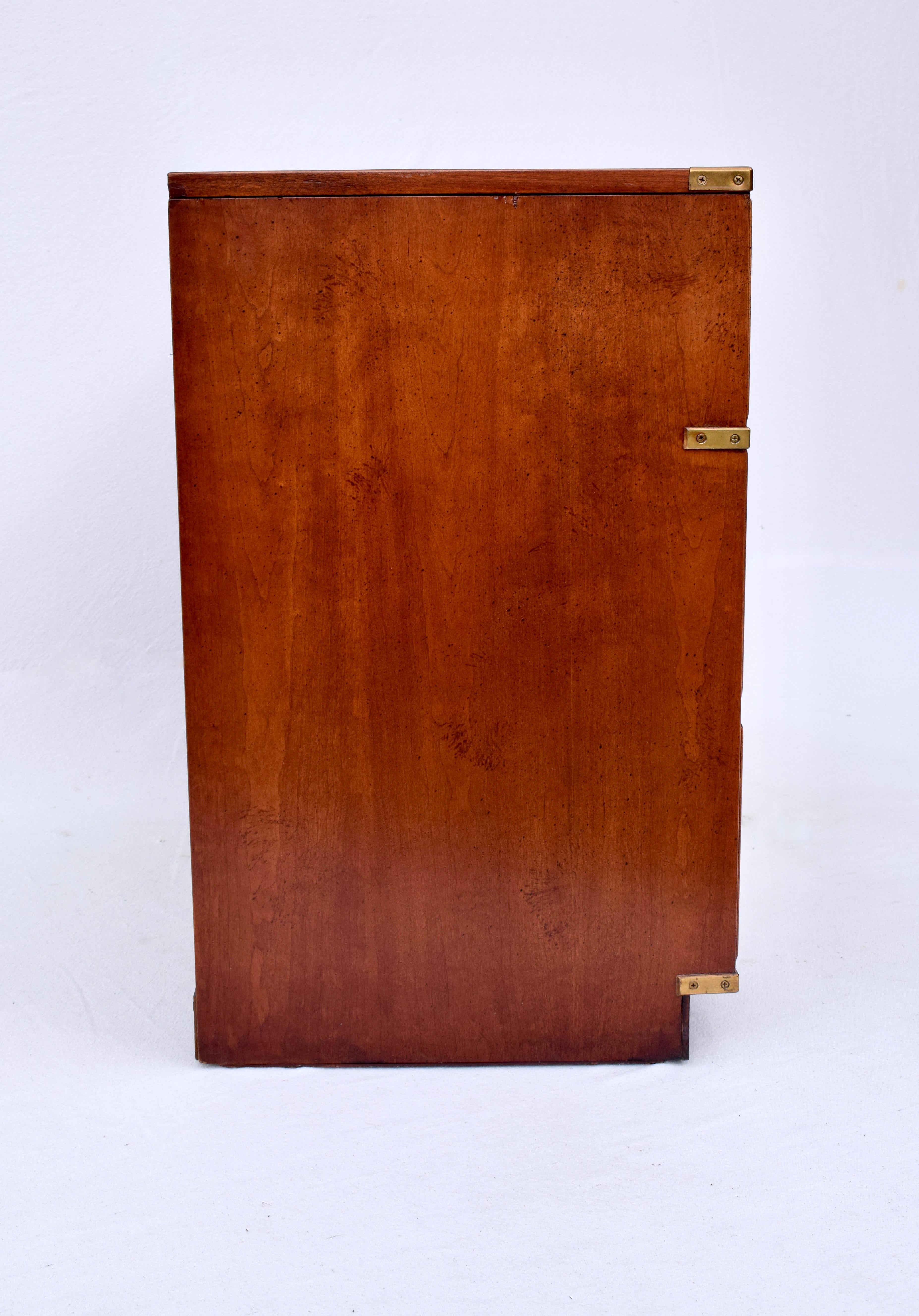 1980's Campaign Style Mahogany Writing Desk 1