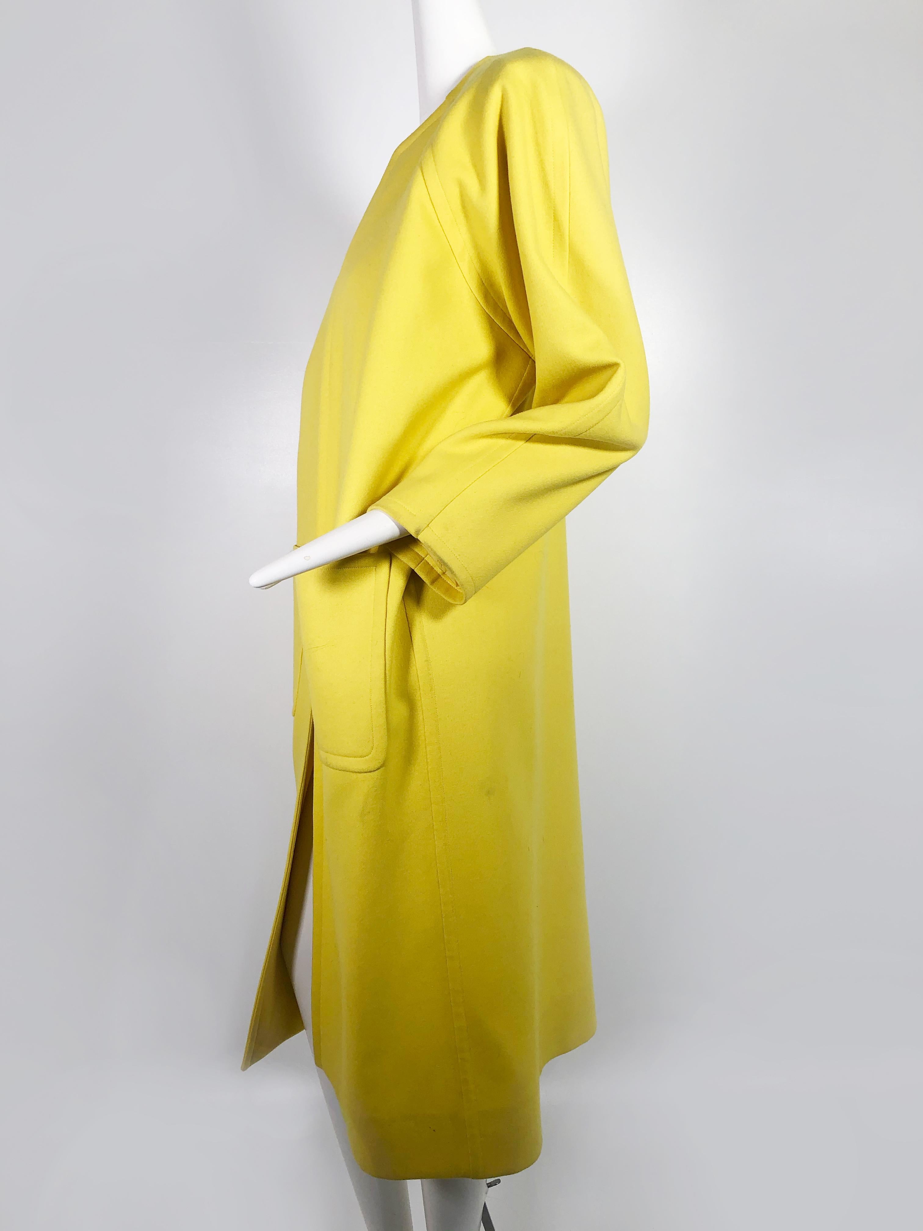 canary yellow coat