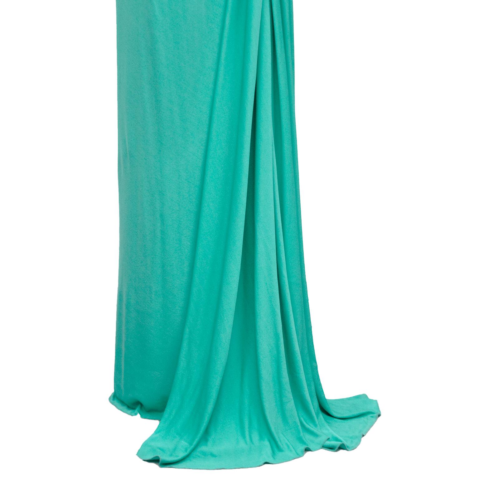 Blue 1980s Candice Fraiberger Turquoise Gown  For Sale