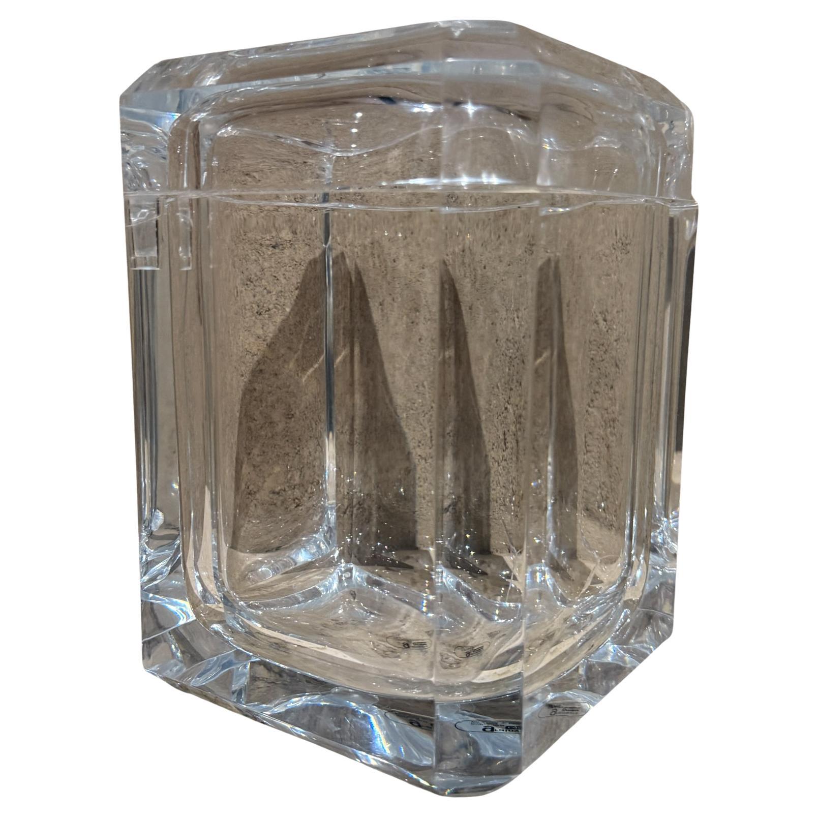 1980s Carlisle Lucite Ice Bucket Italian Alessandro Albrizzi Style