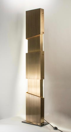 1980s Carlo Giorgi Sculptural Brass "Babilonia" Floor Lamp