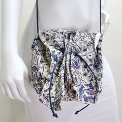 1980s Carlos Falchi Drawstring Crossbody Bag