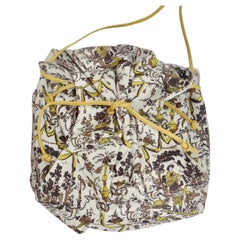 1980s Carlos Falchi Drawstring Crossbody Bag