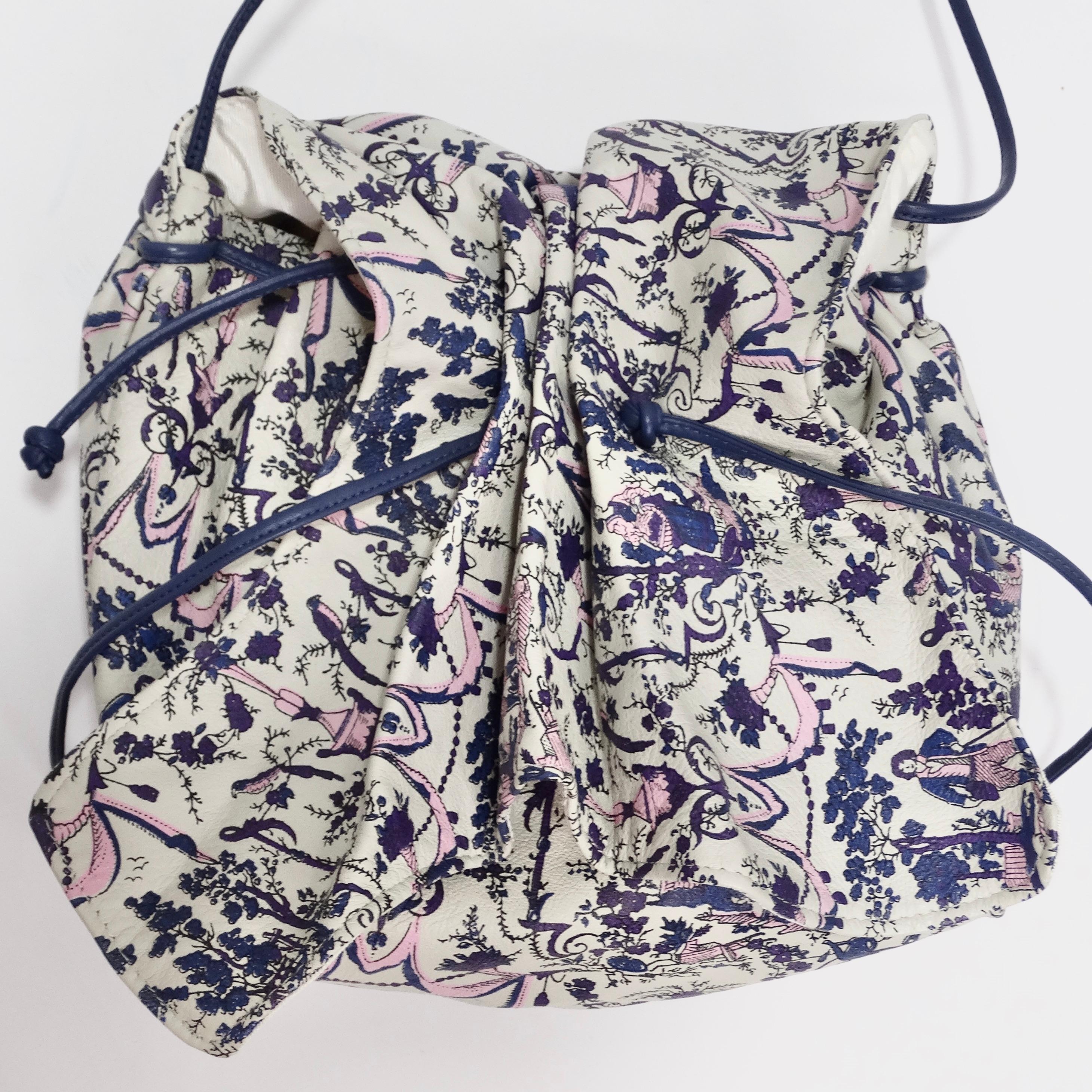 Women's or Men's 1980s Carlos Falchi Drawstring Crossbody Bag For Sale