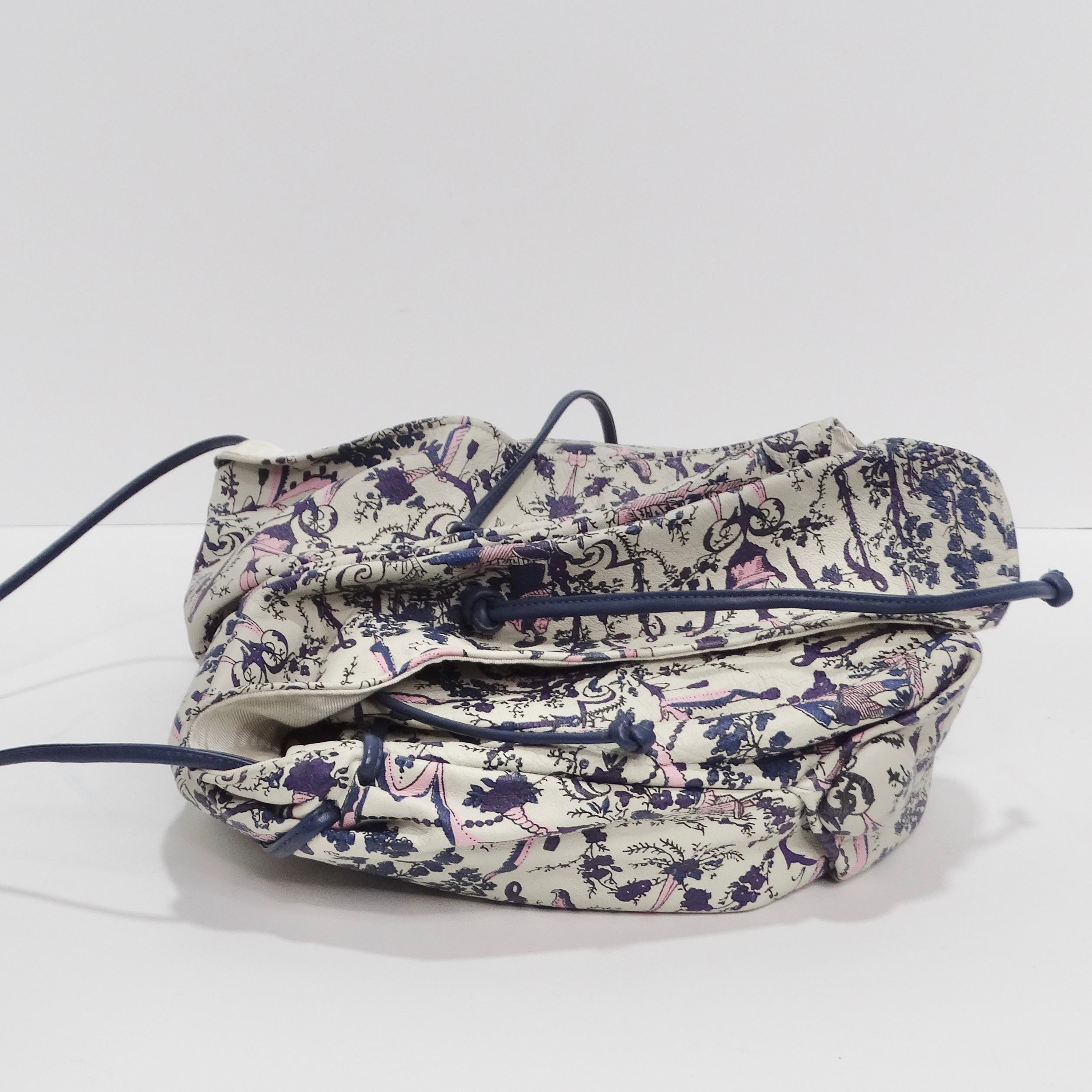 1980s Carlos Falchi Drawstring Crossbody Bag For Sale 2