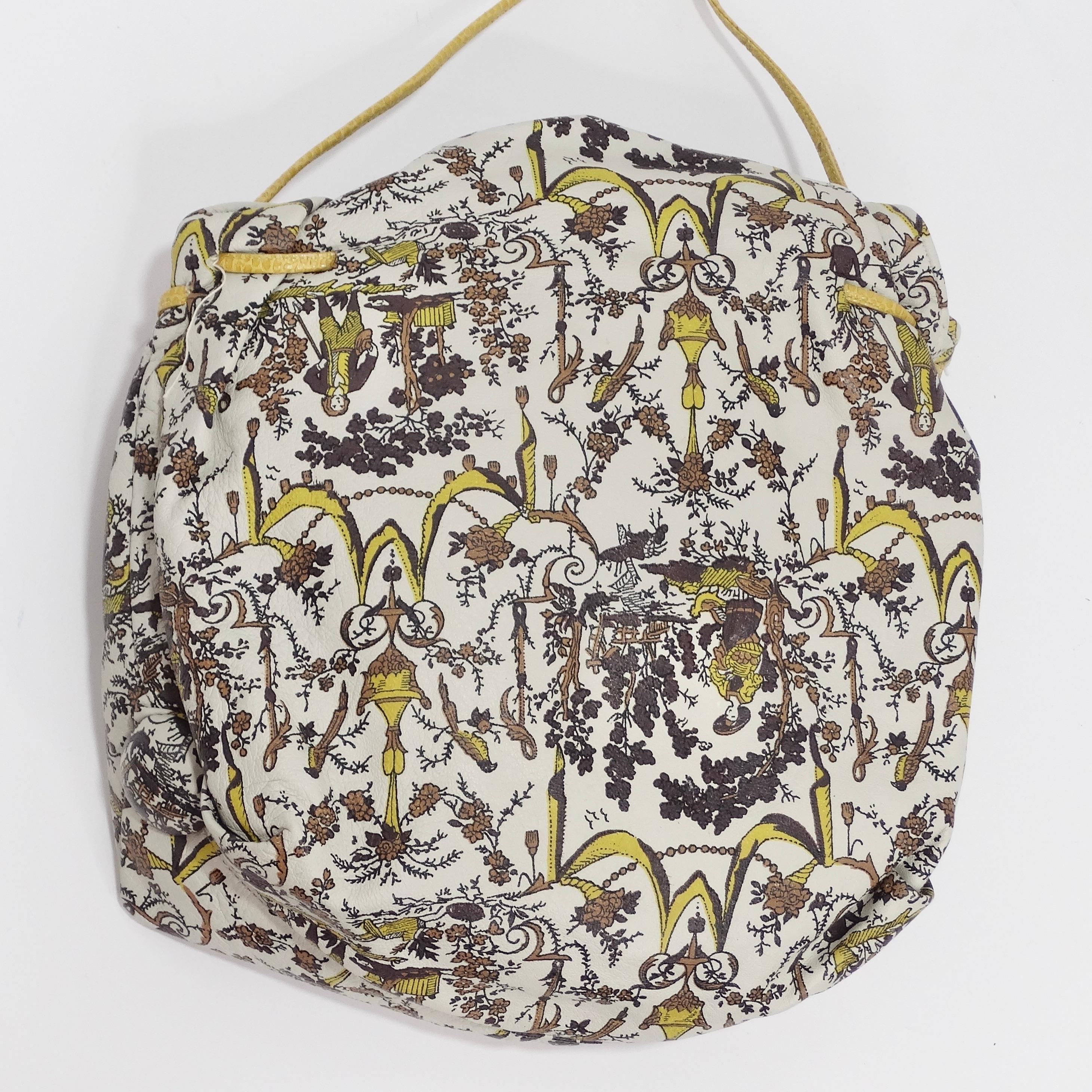 1980s Carlos Falchi Drawstring Crossbody Bag For Sale 3
