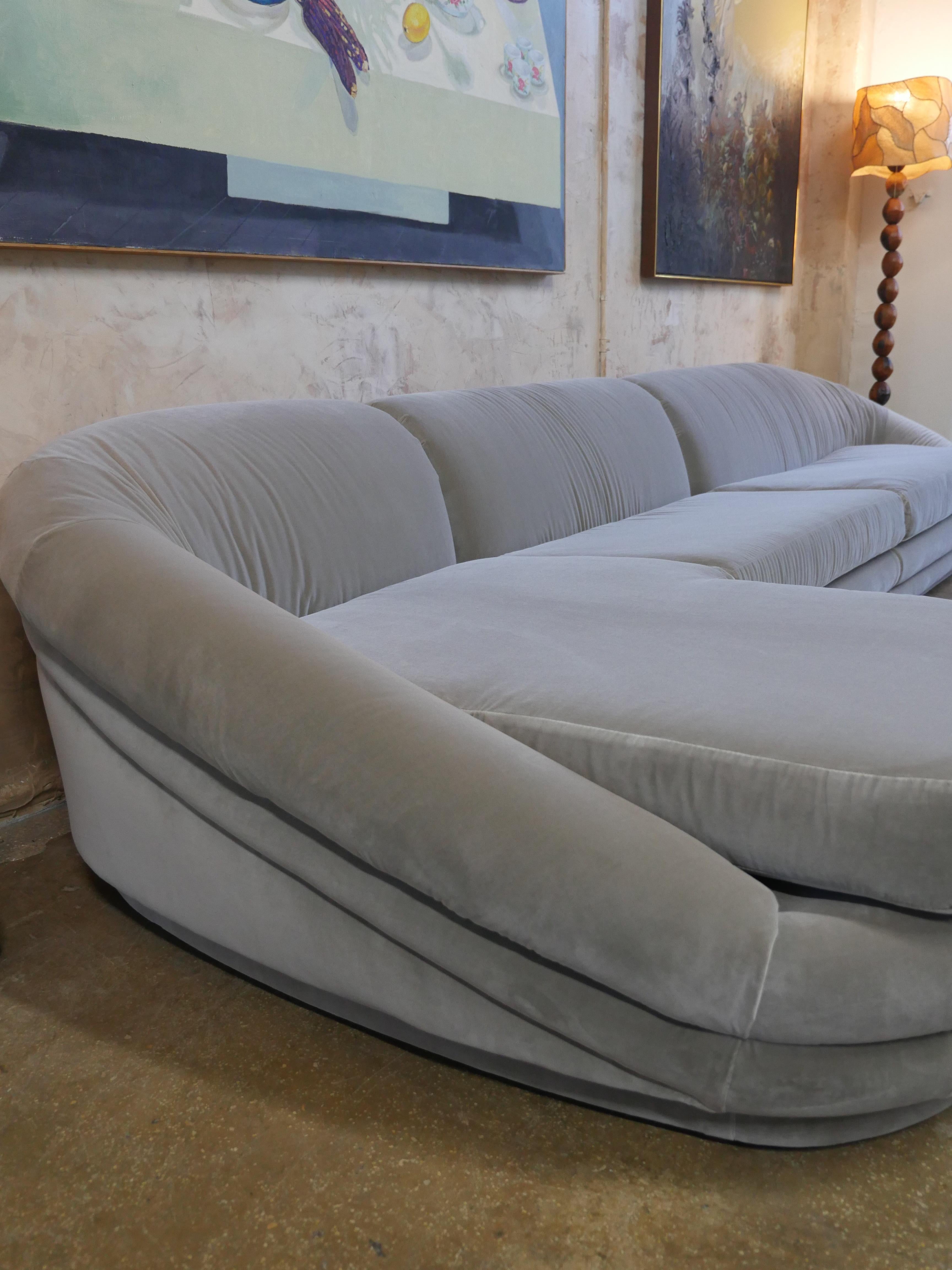 1980s Carson's Designer Sectional Sofa  In Good Condition For Sale In Miami, FL