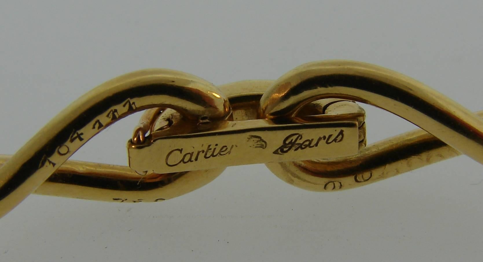 1980s Cartier Sapphire Yellow Gold Choker Necklace 1