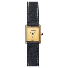 1980s Cartier Tank Must Vermeil Lemon Dial Manual 23mm