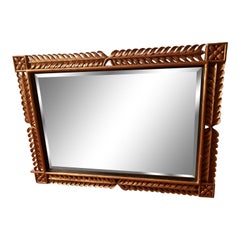 1980s Carved Giltwood Wall Mirror