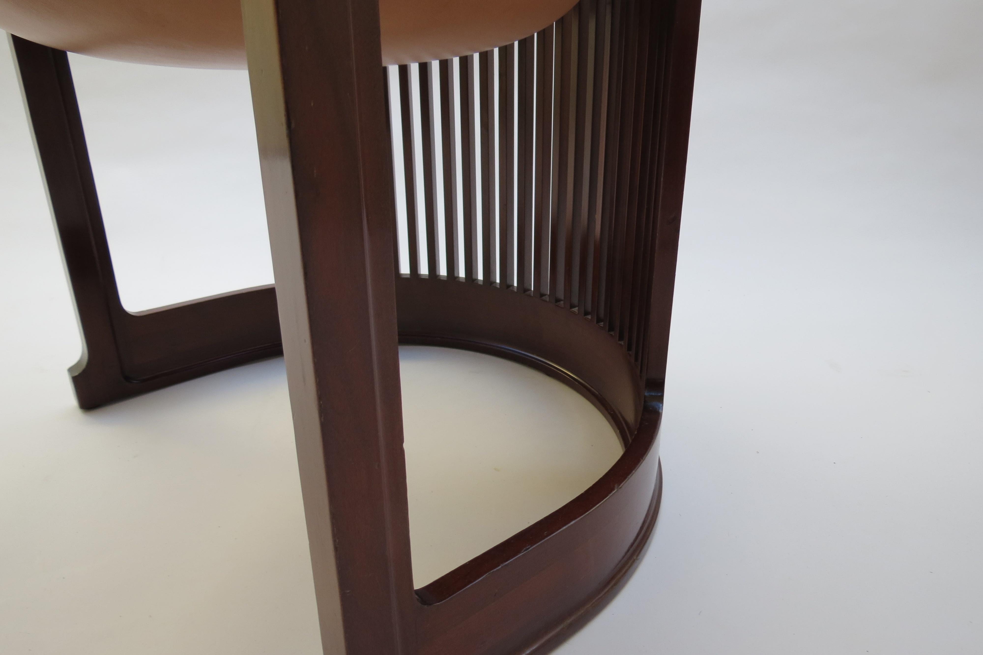 1980s Cassina Barrel Taliesin Chair Designed by Frank Lloyd Wright Cherrywood 4