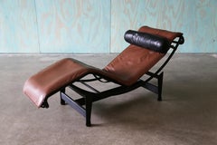 1980 Cassina LC4 Chaise Lounge Chair Bauhaus Perriand Le Corbusier Jeanneret