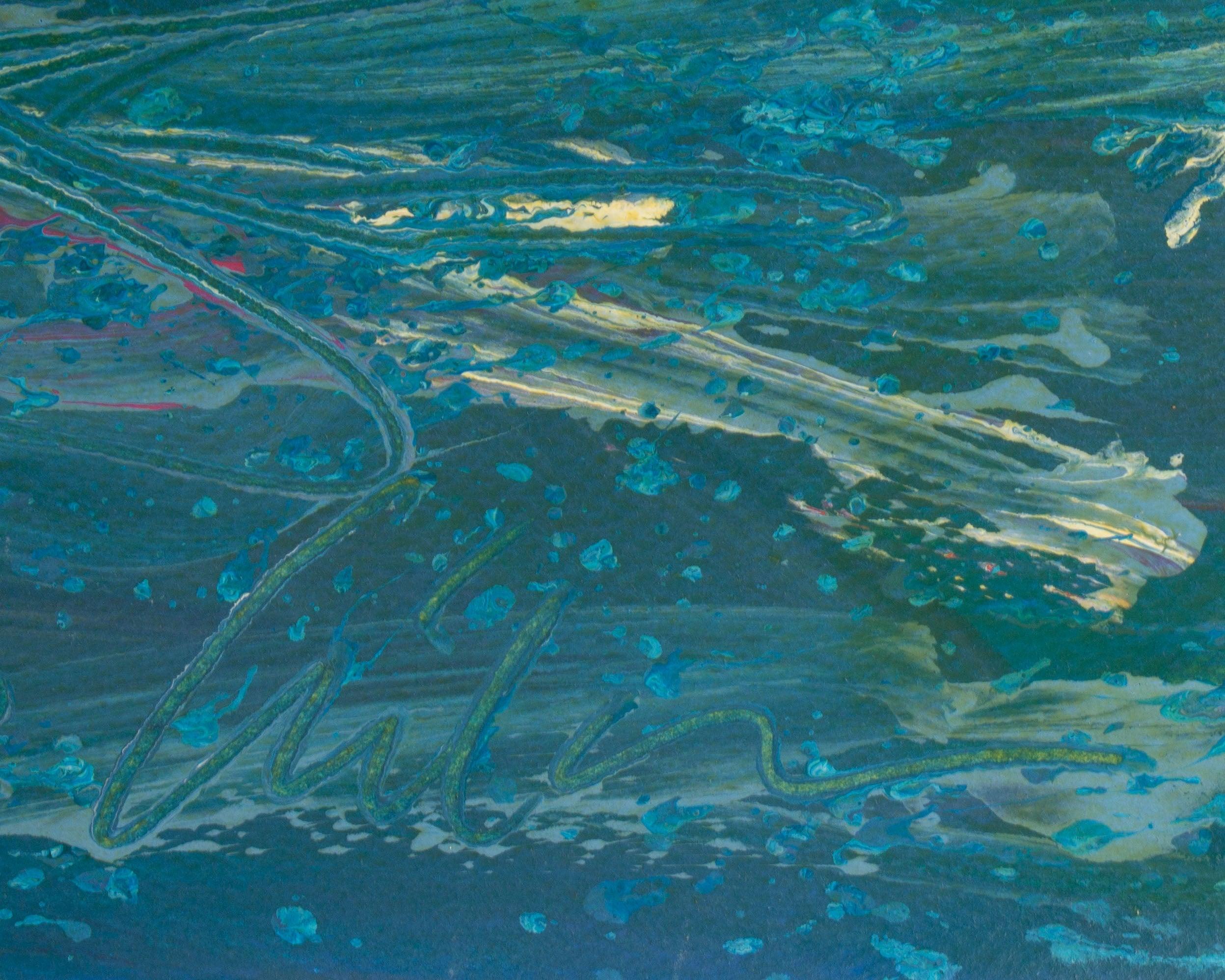Pintura acrílica abstracta sobre papel 