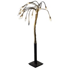 Lampadaire tissé Catellani & Smith des années 1980