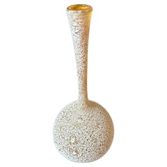 Vase en verre de Murano jaune Scavo, style Cenedese, années 1980