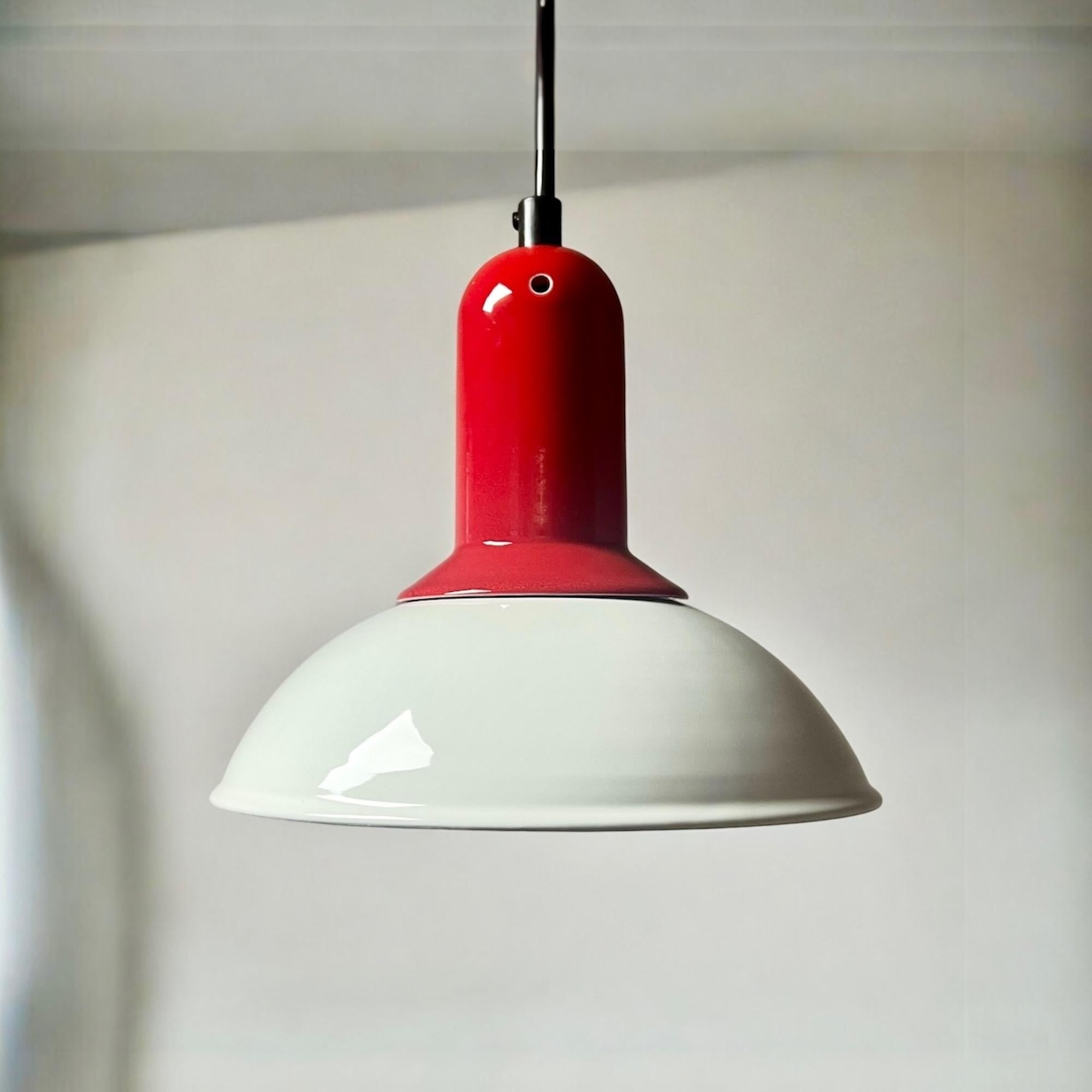 1980s Ceramic Hanging Lamp Imago Italy - Vintage Elegance New Old Stock For Sale 2