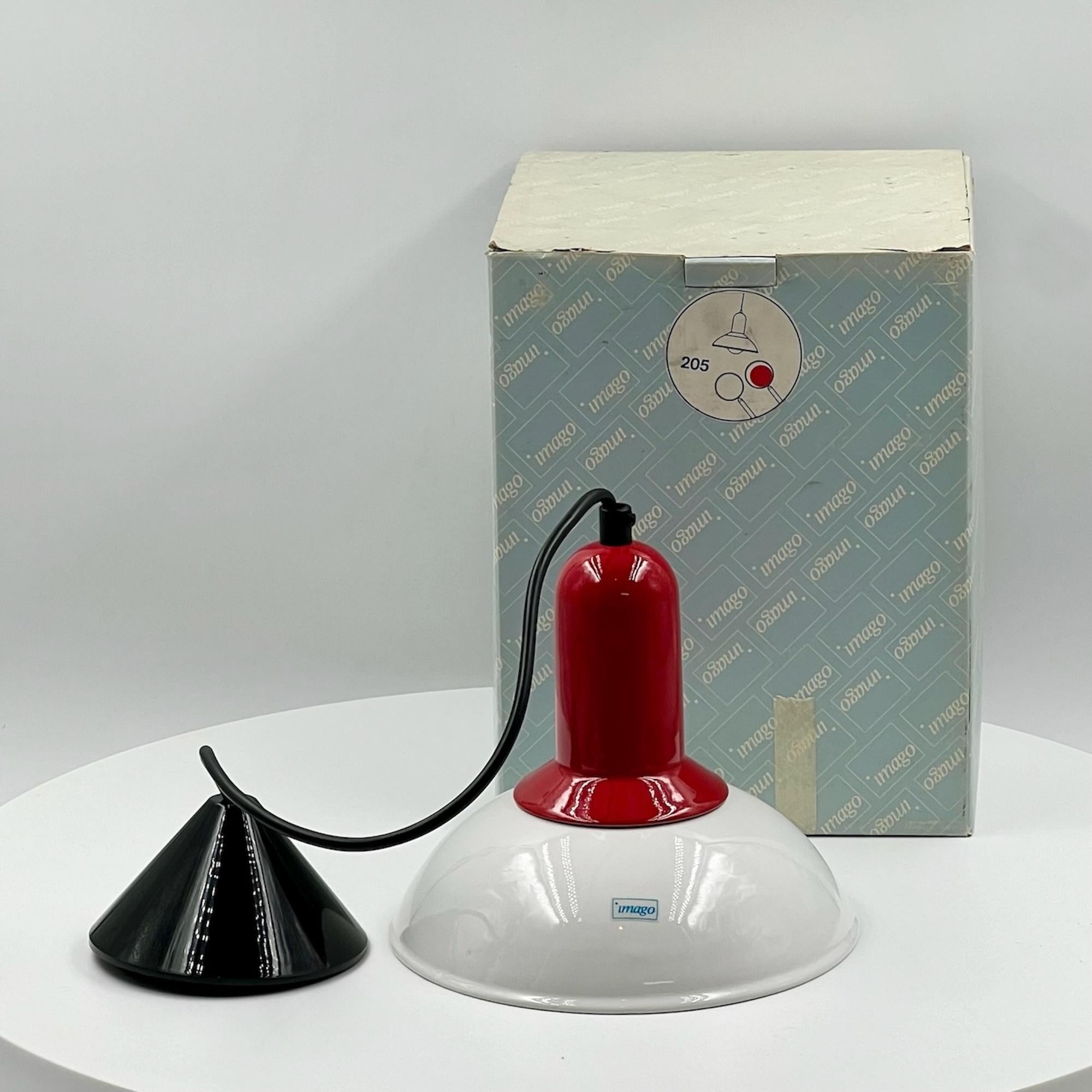1980s Ceramic Hanging Lamp Imago Italy - Vintage Elegance New Old Stock For Sale 3