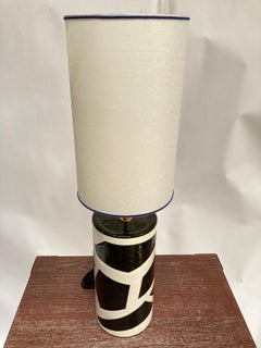 1980's Ceramic lamp by Longwy