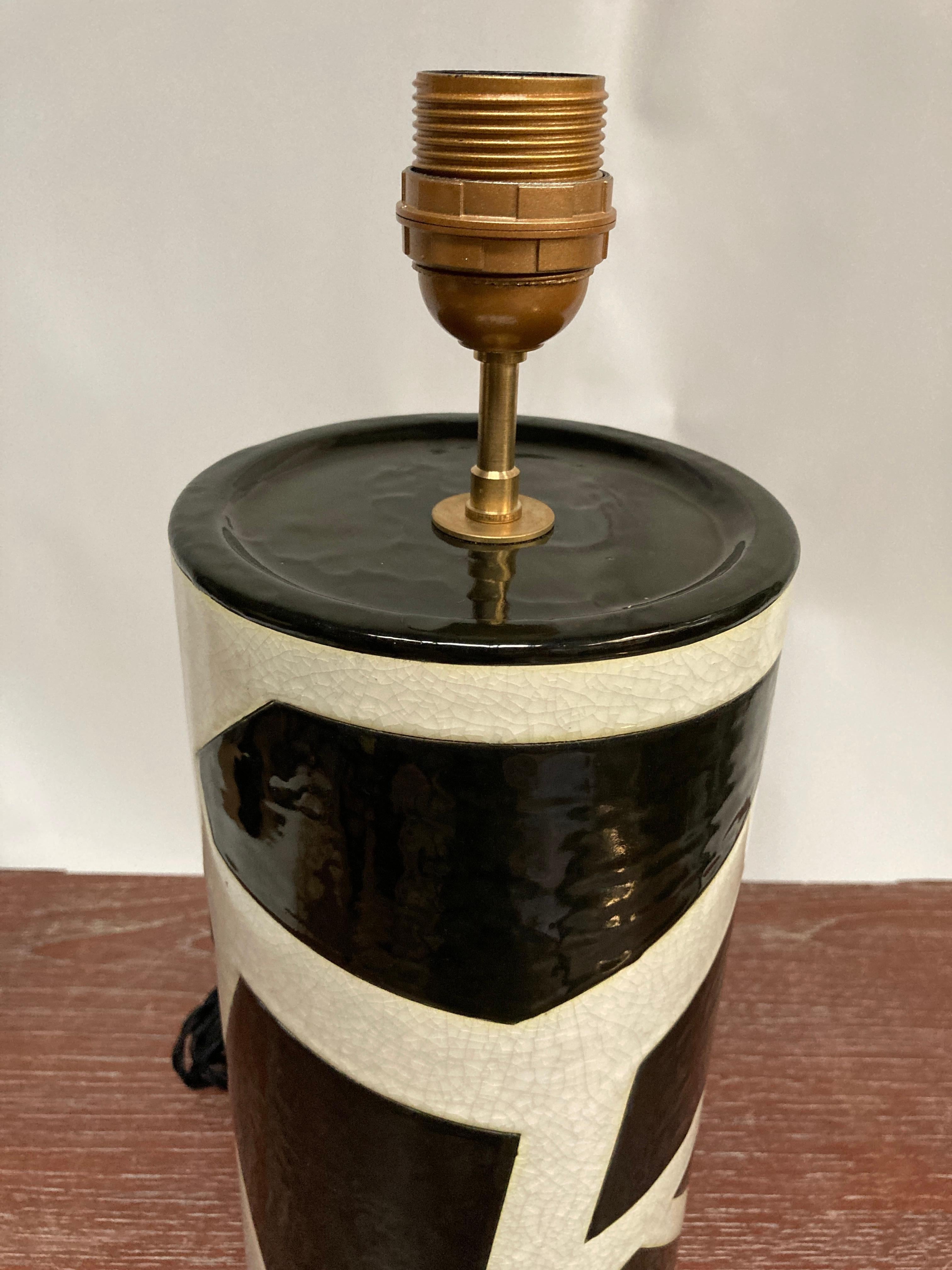 Fin du 20e siècle Lampe en céramique des années 1980 par Longwy en vente
