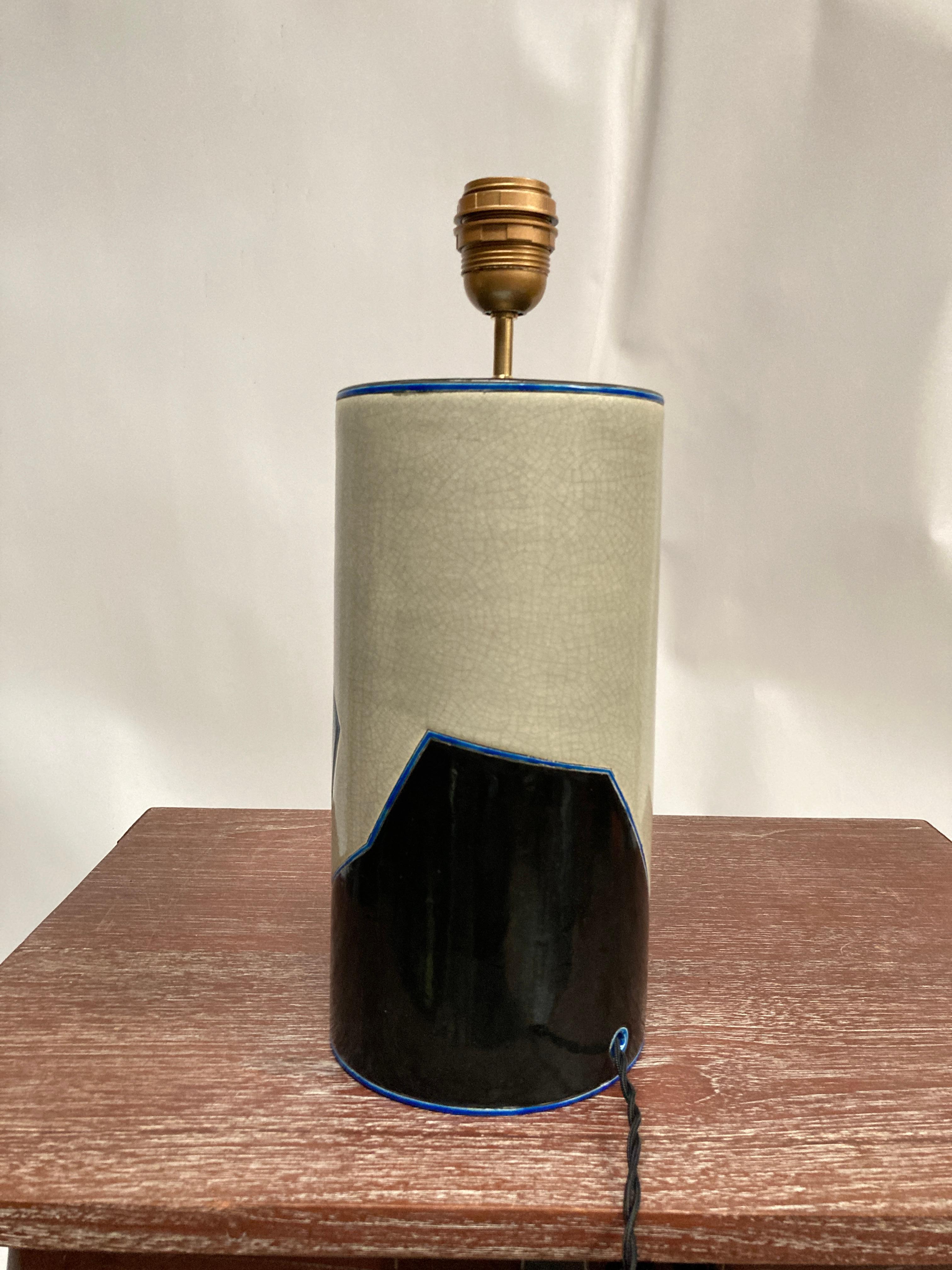 1980's Ceramic lamp by Longwy For Sale 1