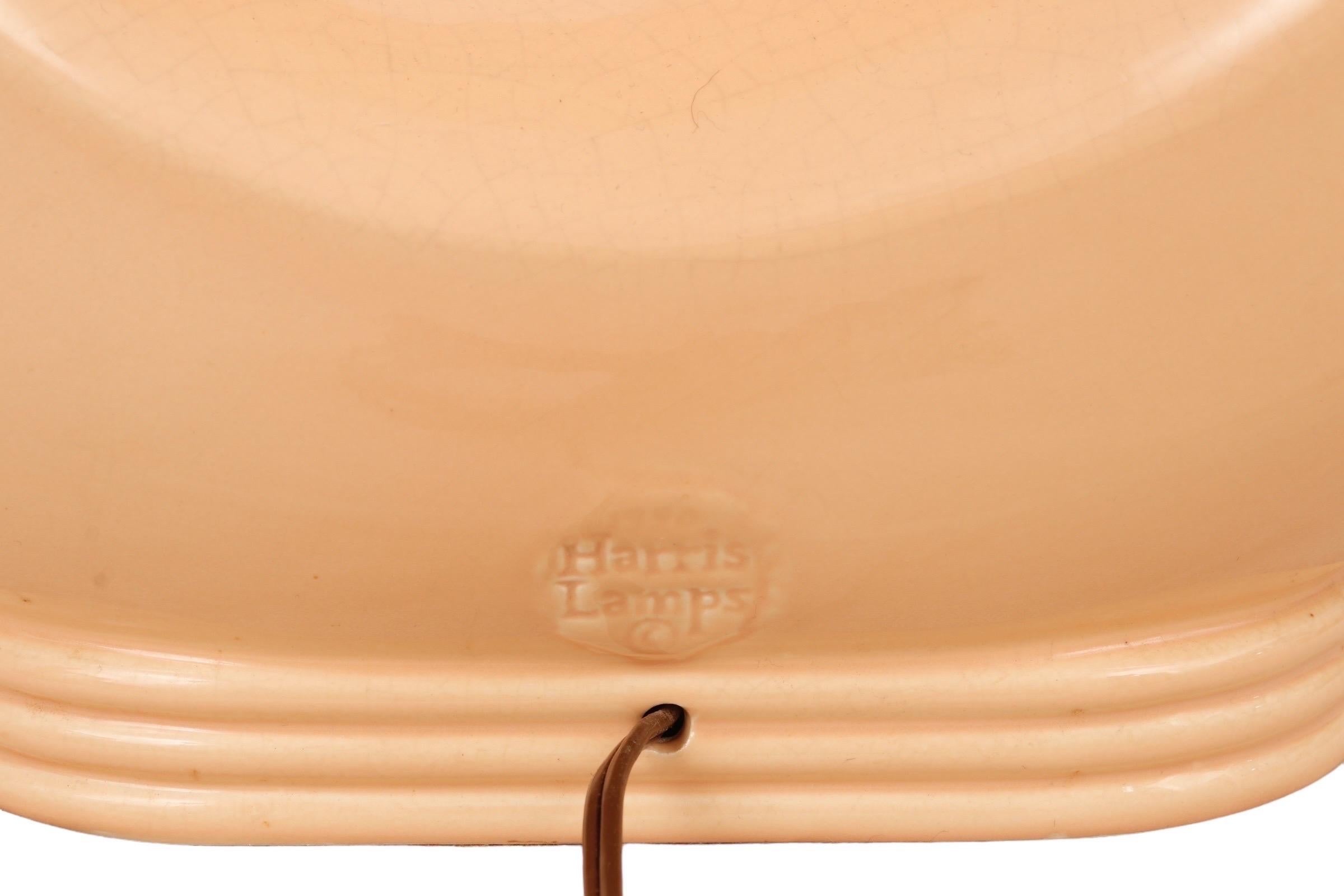 Lampe de table à rosace en céramique des années 1980 en vente 1