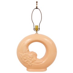 1980’s Ceramic Rose Table Lamp