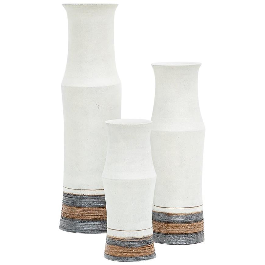 1980s Ceramic Vases by Bruno Gambone 'c'