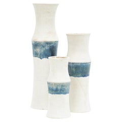 Vintage 1980s Ceramic Vases Set of Three by Bruno Gambone 'a'