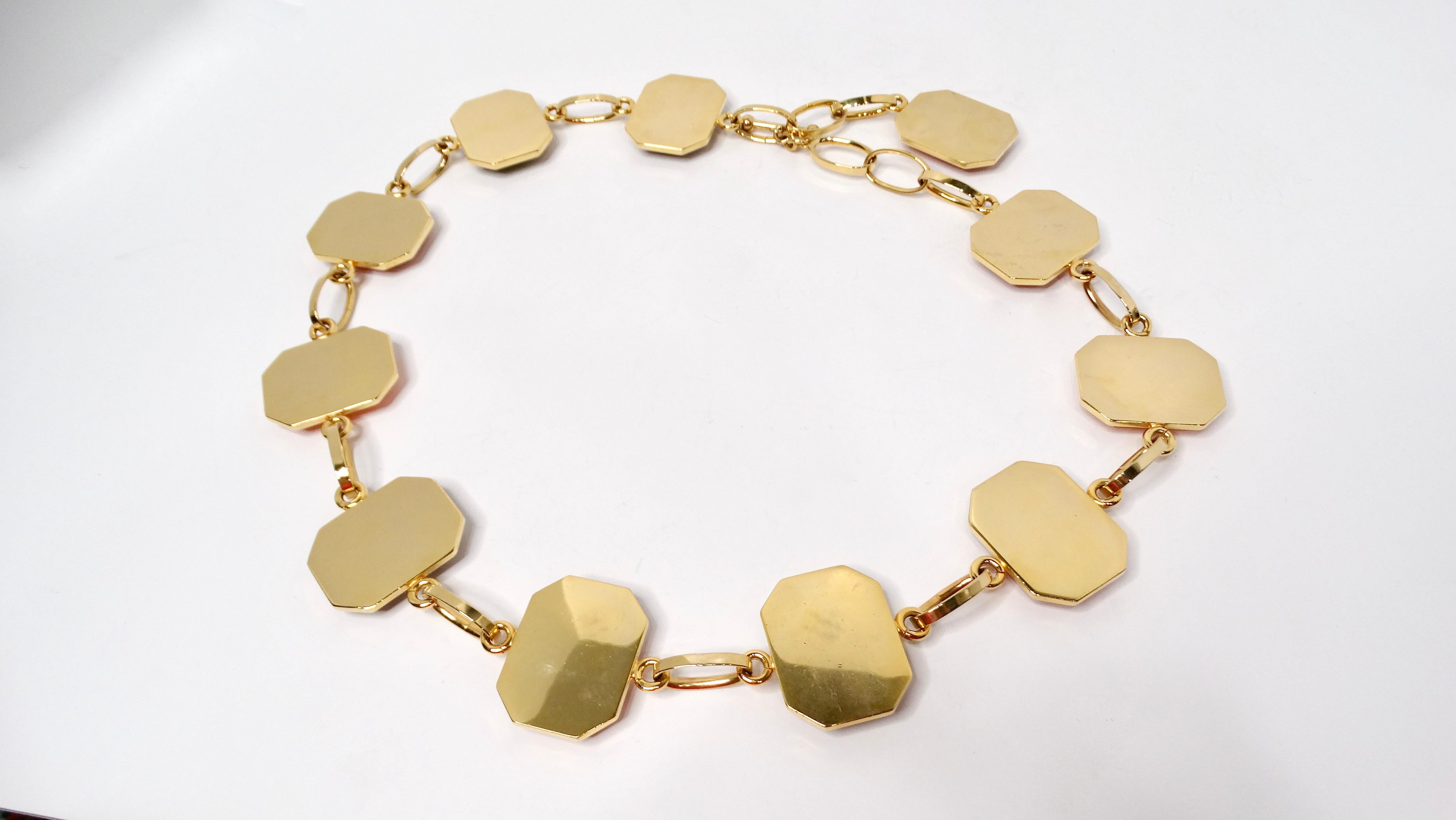 Women's 1980s Chain Link Multicolor Jewel-Tone Belt For Sale