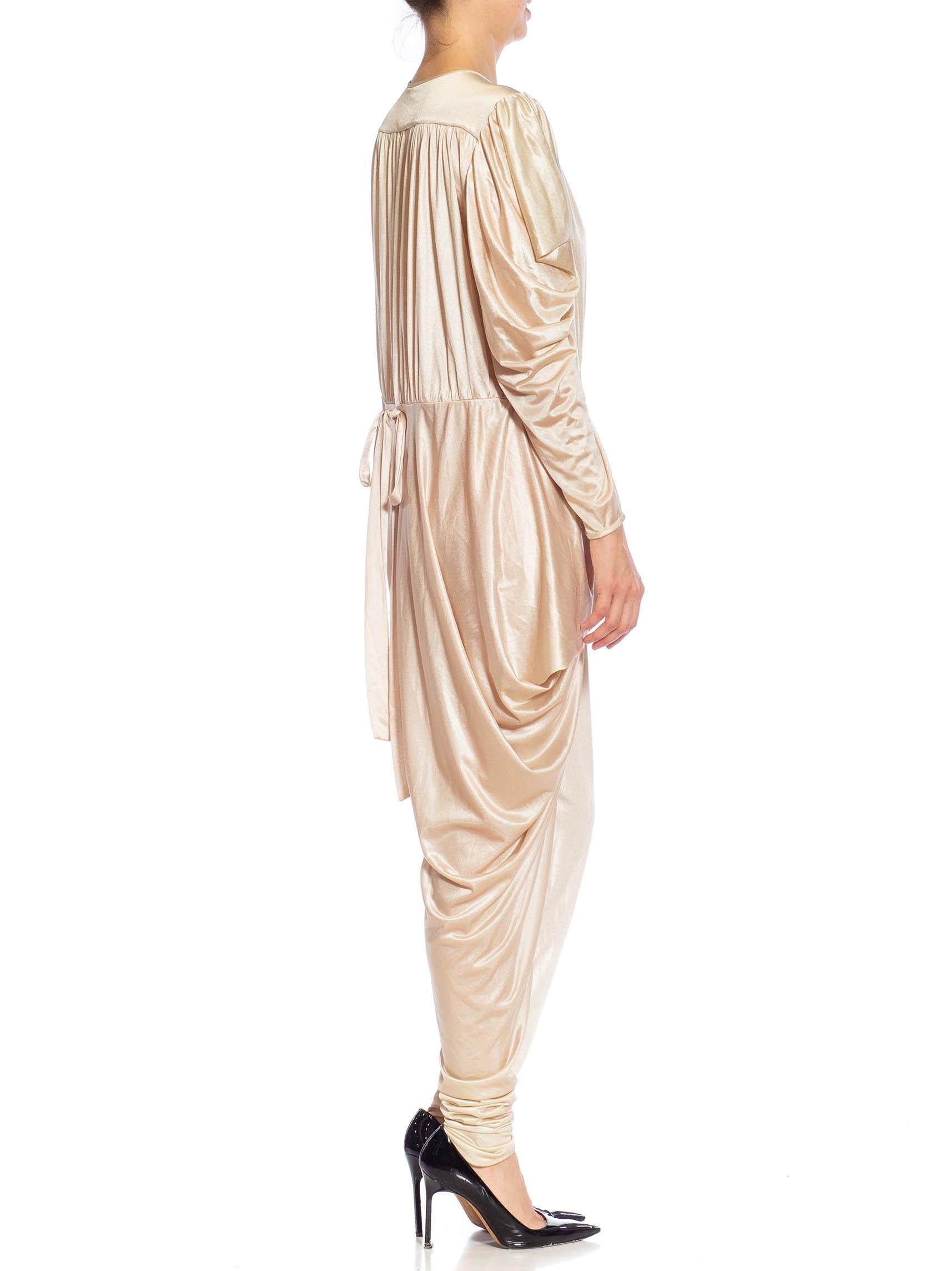 1980s Champagne Jumpsuit with Harem Pant In Excellent Condition For Sale In New York, NY