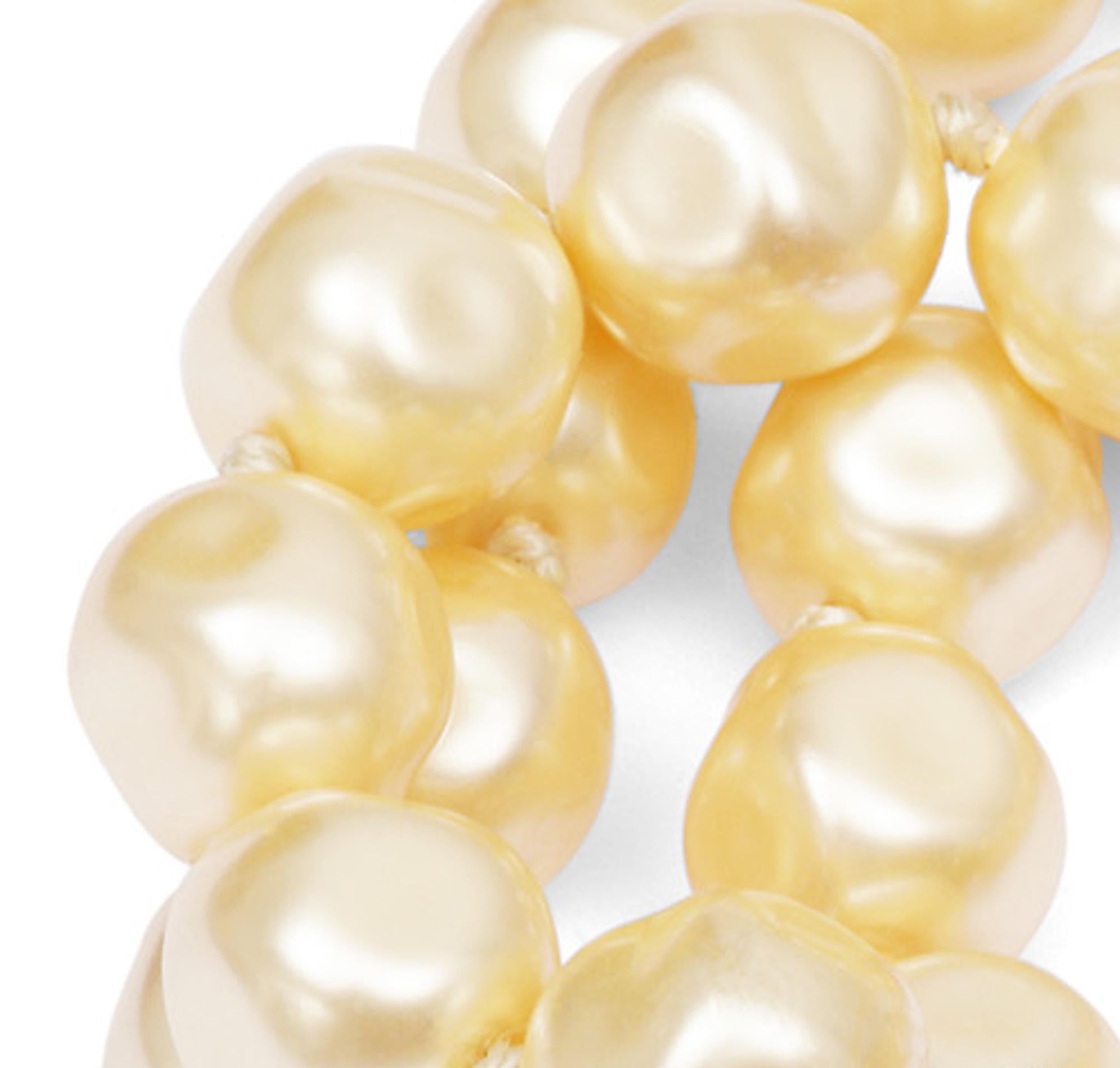 1980s Chanel Baroque Pearl Multi Strand Necklace In Good Condition In London, GB