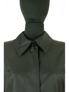 1980s Chanel Black Belted Trench Coat