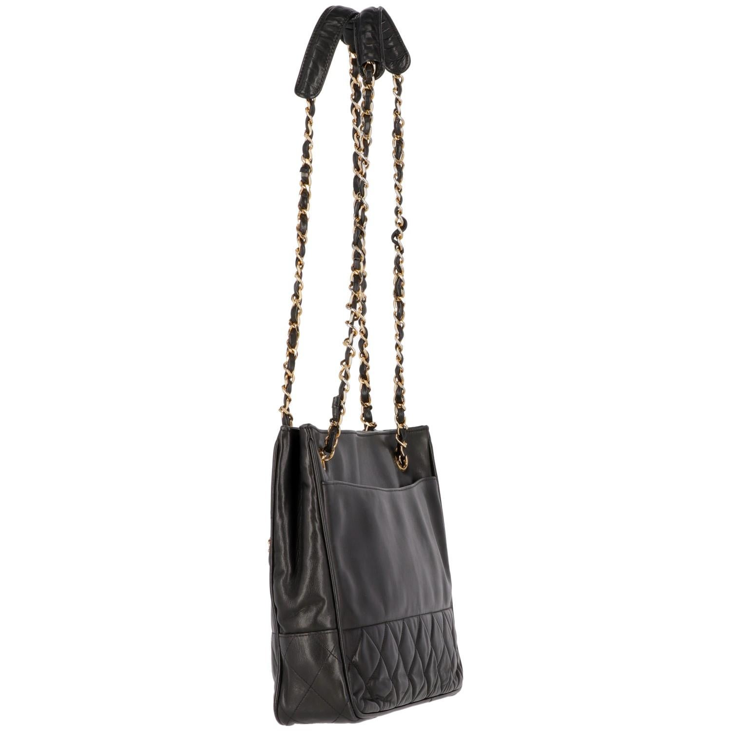 1980s Chanel Black Vintage Bag 7