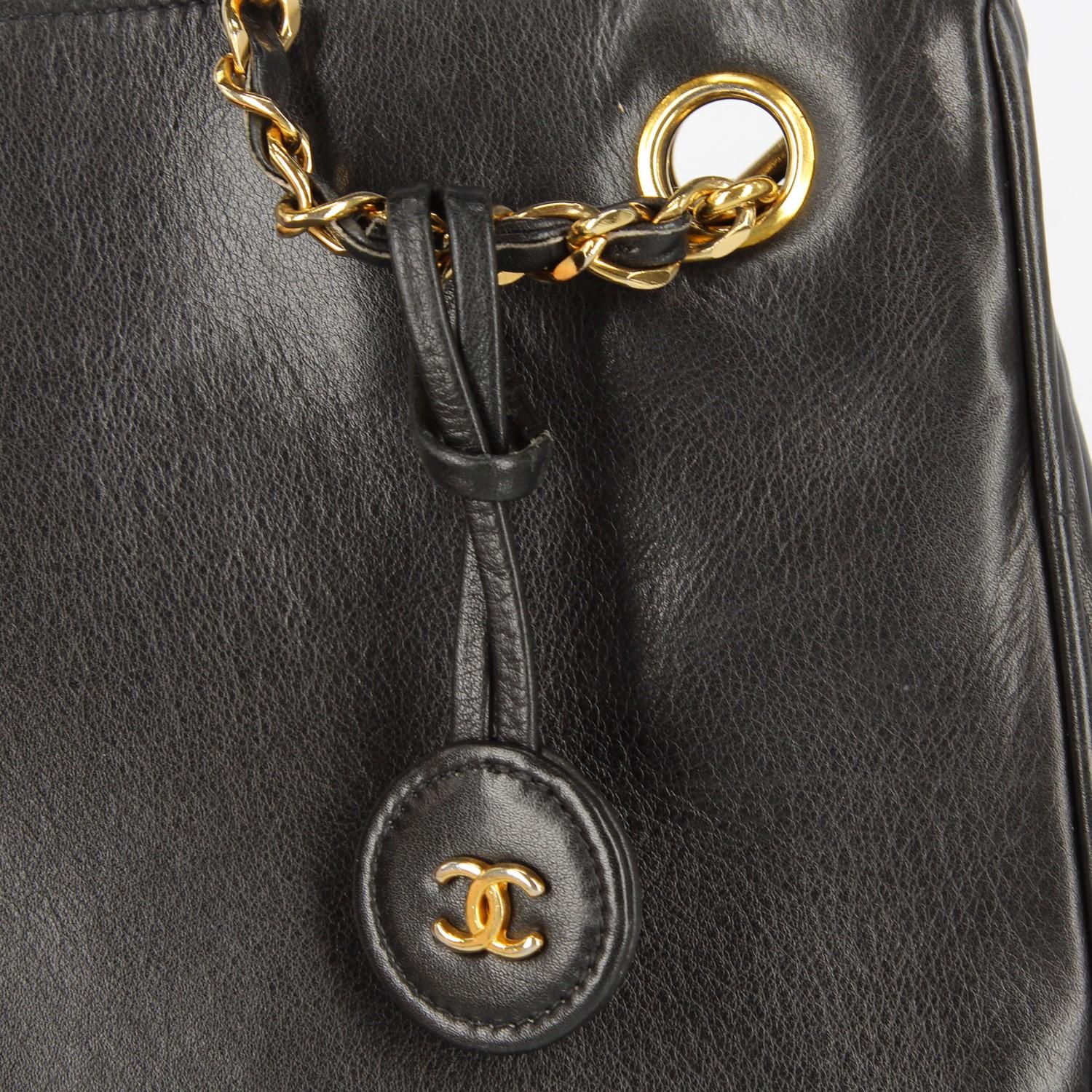 1980s Chanel Black Vintage Bag 1