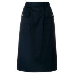 1980s Chanel Blue Skirt