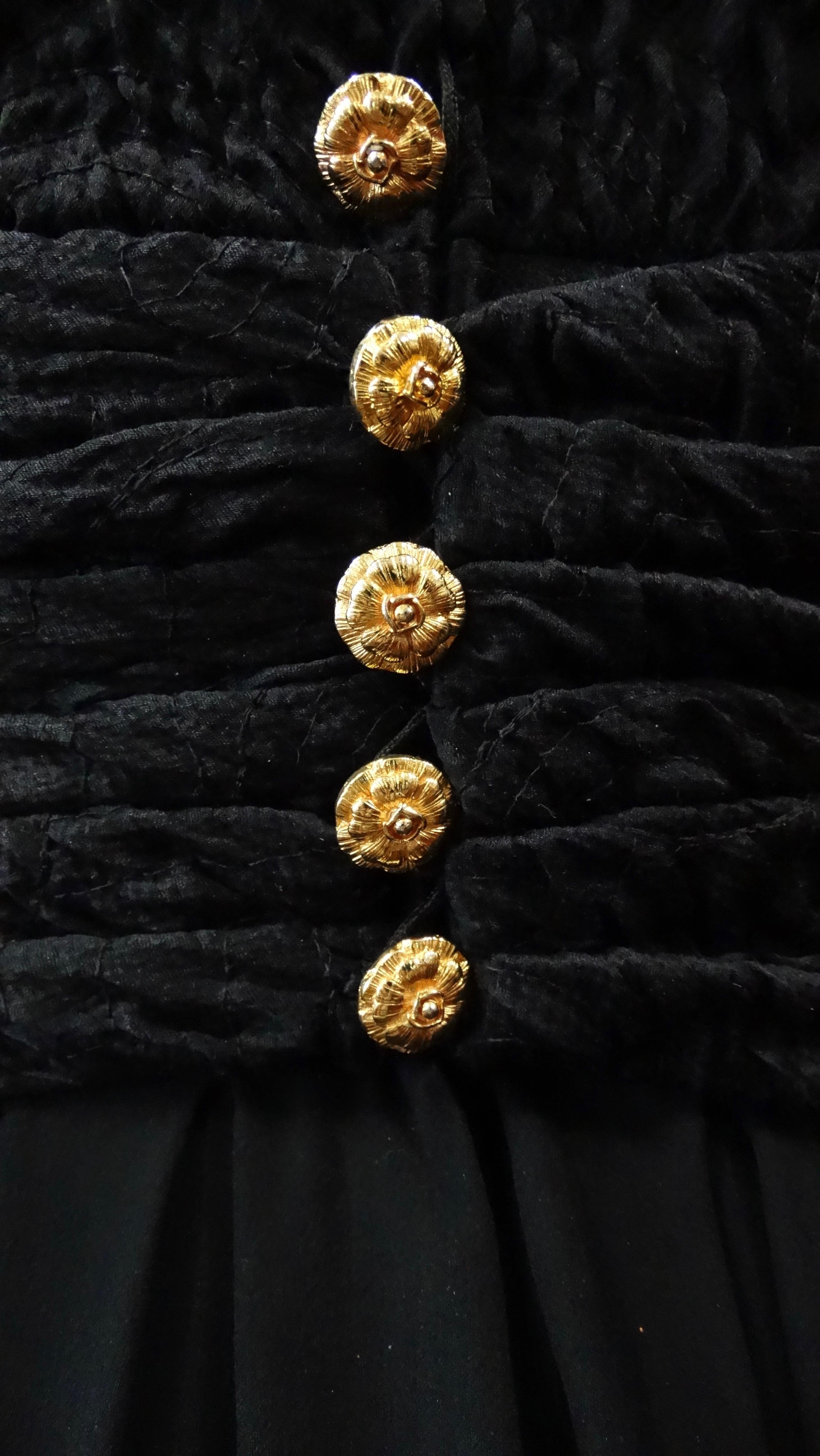 Chanel Boutique Robe de soirée noire des années 1980  en vente 1
