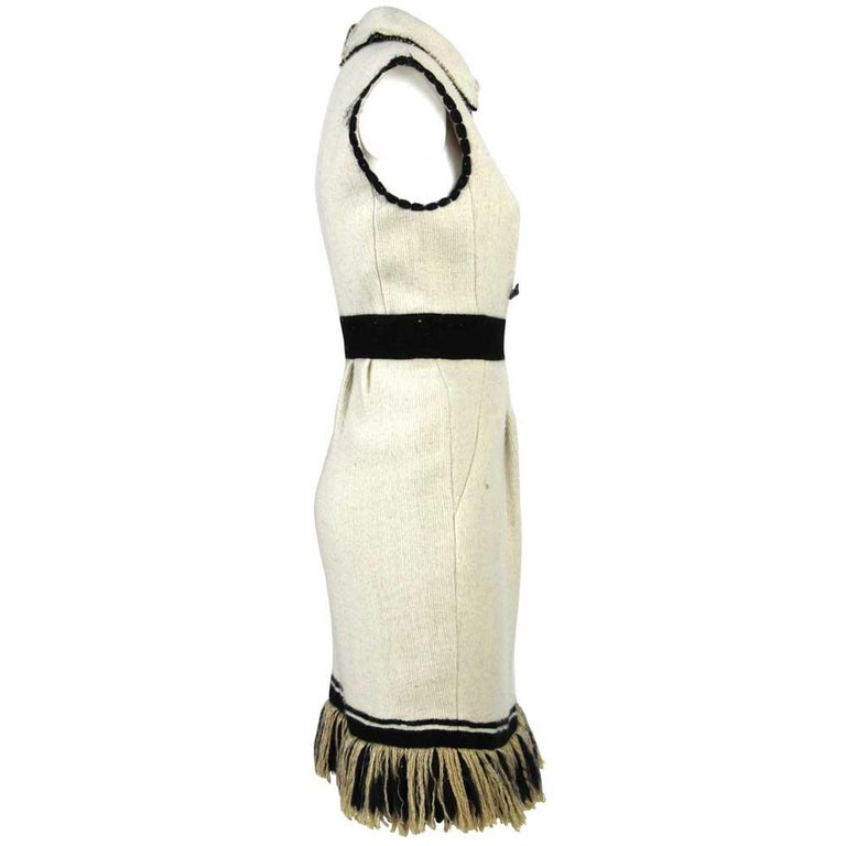 Spectacular 1980s Chanel Silk Tassled Cape and Skirt