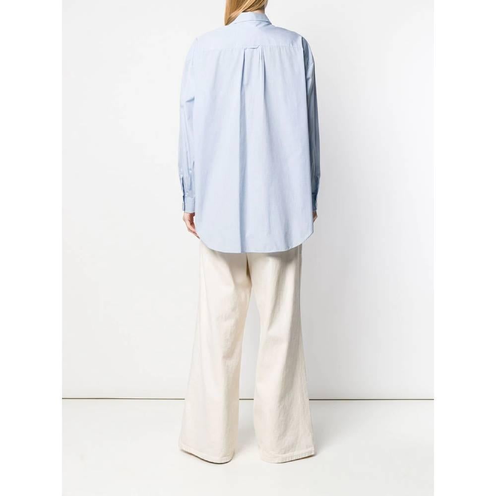 Blue 1980s Chanel Checked Shirt