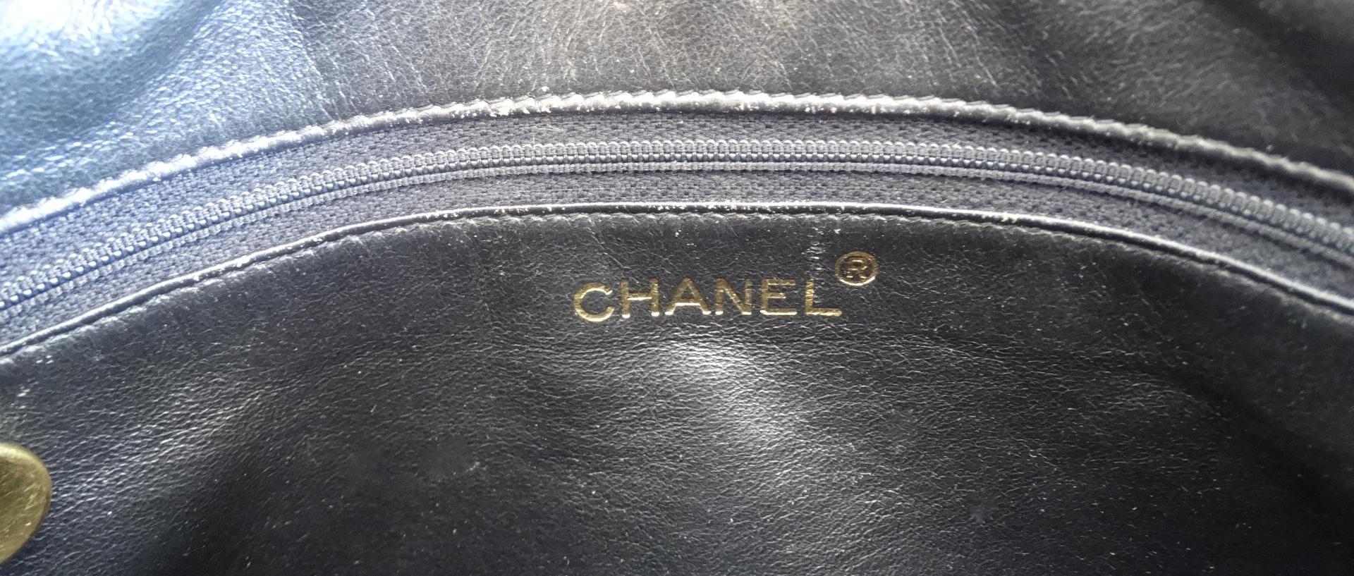 1980s Chanel Classic Black Caviar Leather Bag  9