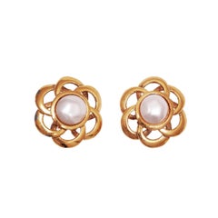 1980s Chanel Clip On Pearl Earrings