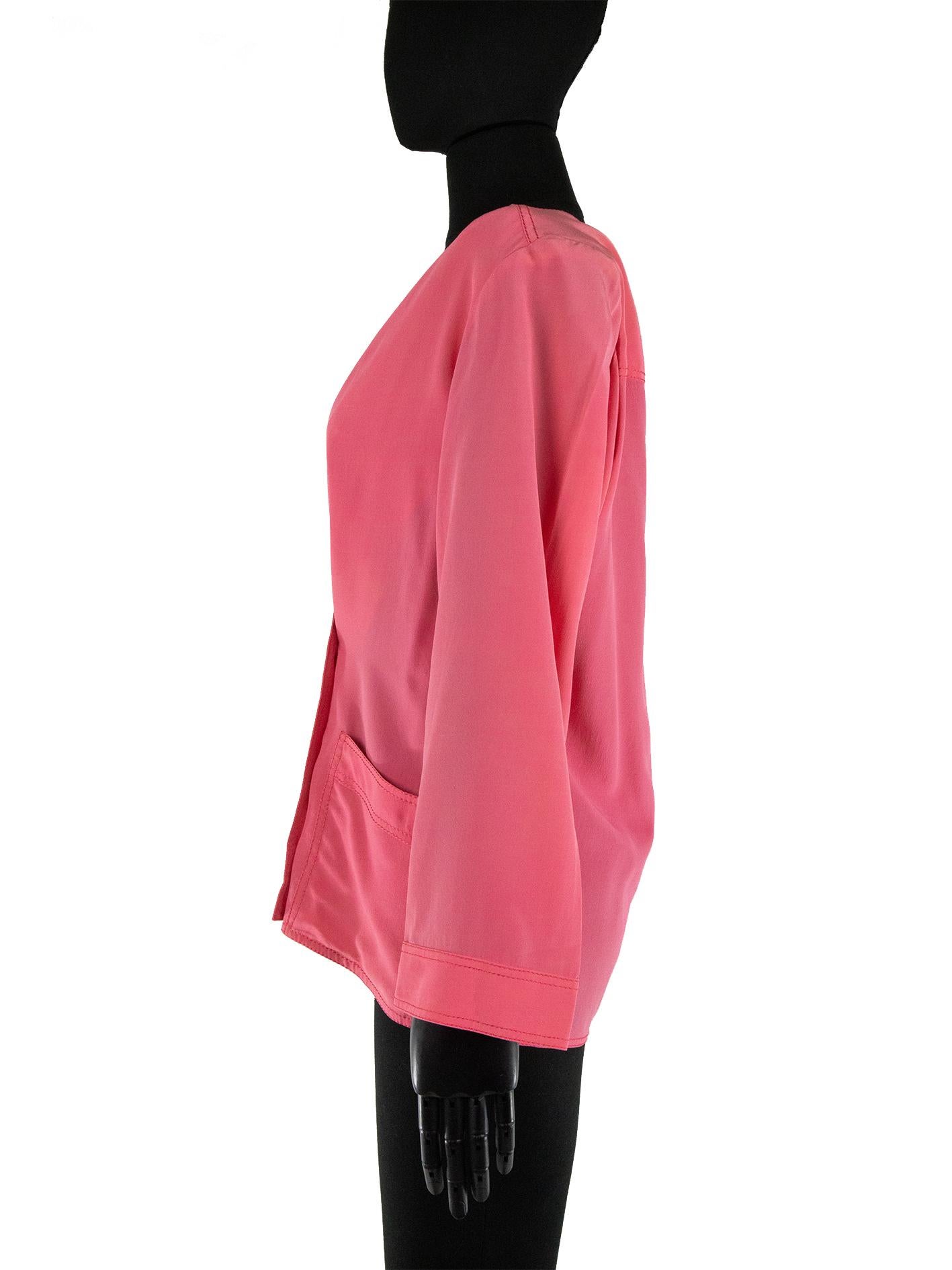 1980s Chanel Coral Pink Two Piece Suit For Sale at 1stDibs