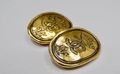 1980's Chanel Crown Earrings