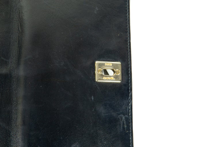 2004 Chanel handbag in midnight blue