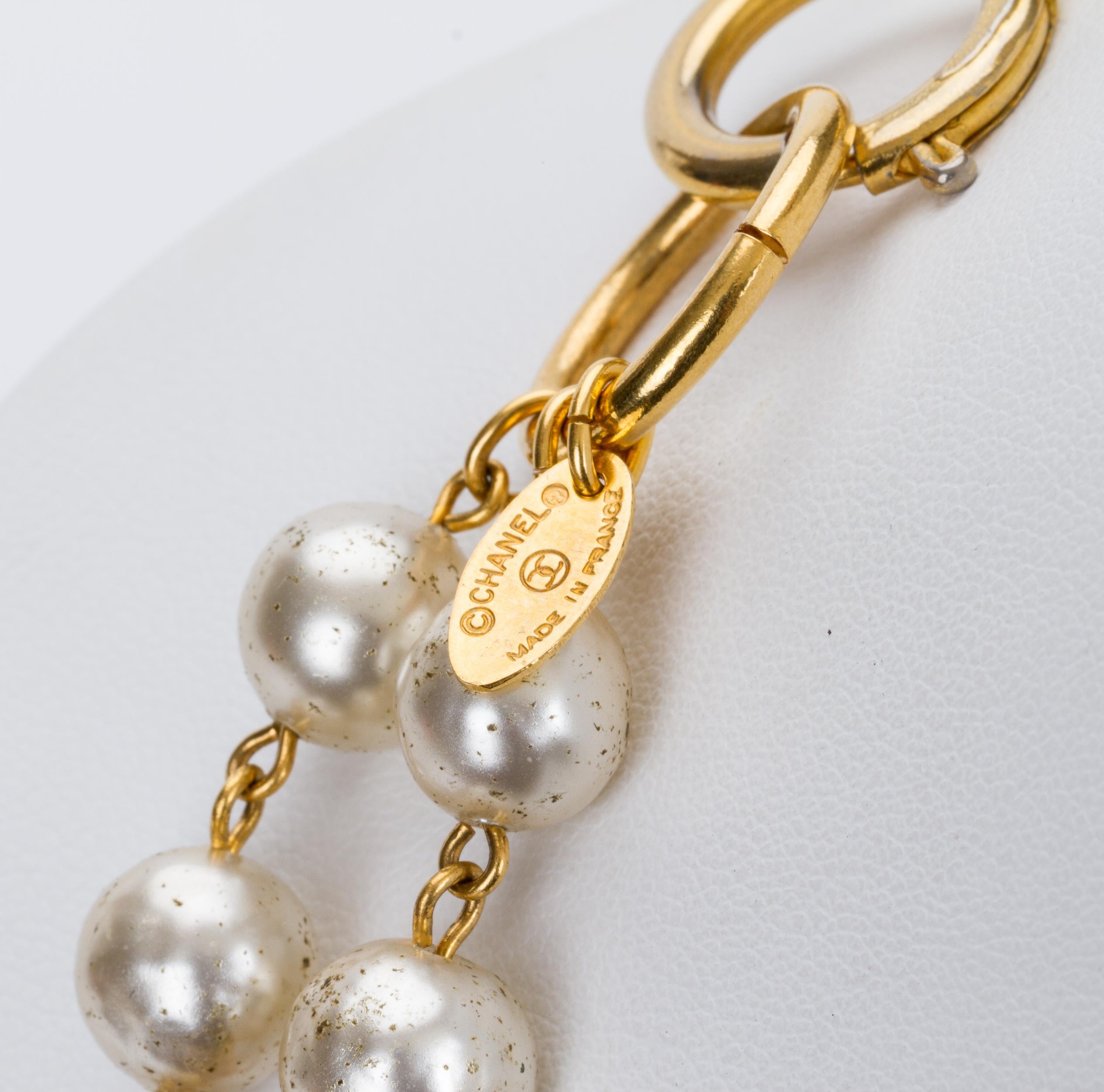 1980's Chanel Double Strand Faux Pearl Necklace 1