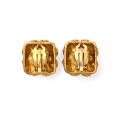 1980s Chanel Gold and Crystal Earrings